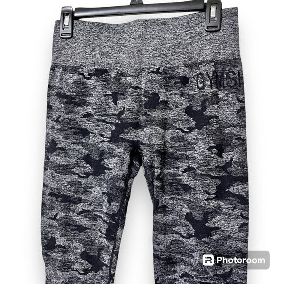 Gymshark adapt seamless black & grey camo high waisted leggings see measurements - Picture 2 of 9
